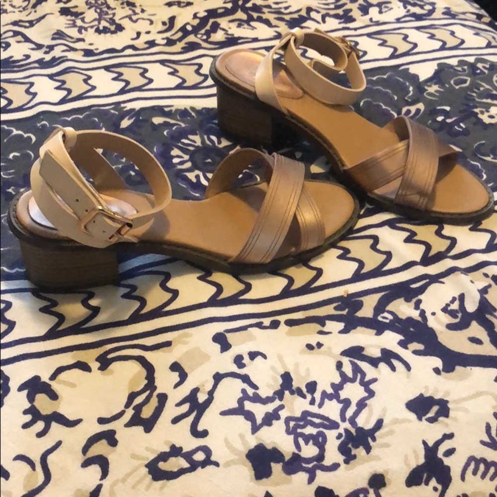 Blush two toned heels